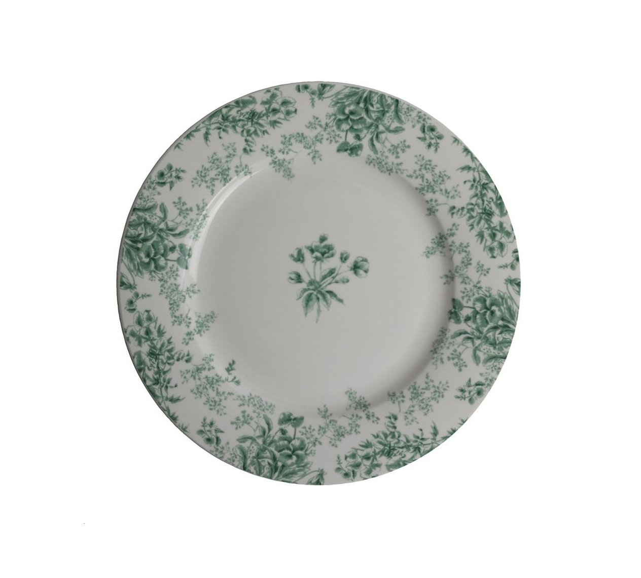 Тарілка діаметром 23 см Thurston Bloom з зеленими квітами